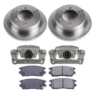Callahan Brake Parts® - Plain Rear Brake Kit with Calipers