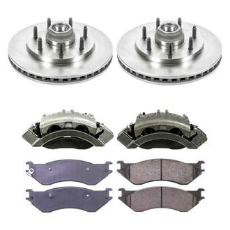 Callahan Brake Parts® - Plain Front Brake Kit with Calipers