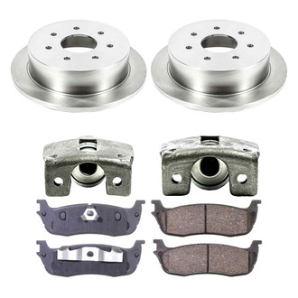 Callahan Brake Parts® - Plain Rear Brake Kit with Calipers
