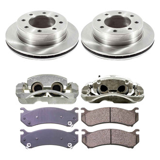 Callahan Brake Parts® - Plain Rear Brake Kit with Calipers