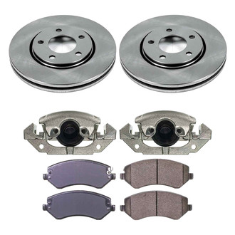 Callahan Brake Parts® - Plain Front Brake Kit with Calipers