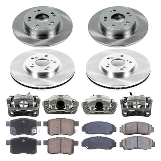 Callahan Brake Parts® - Plain Brake Kit with Calipers