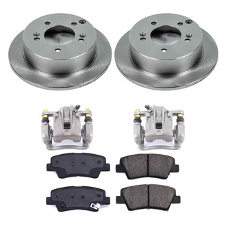 Callahan Brake Parts® - Plain Rear Brake Kit with Calipers