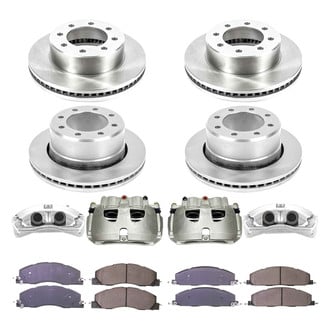 Callahan Brake Parts® - Plain Front and Rear Brake Kit with Calipers