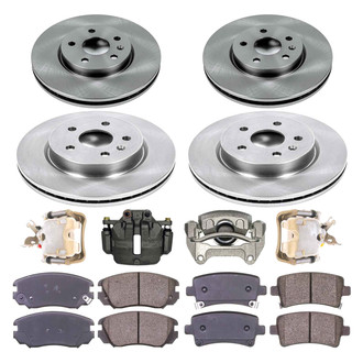 Callahan Brake Parts® - Plain Brake Kit with Calipers