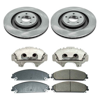 Callahan Brake Parts® - Plain Front Brake Kit with Calipers