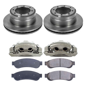 Callahan Brake Parts® - Plain Rear Brake Kit with Calipers
