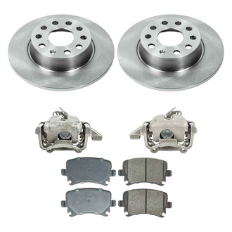 Callahan Brake Parts® - Plain Rear Brake Kit with Calipers