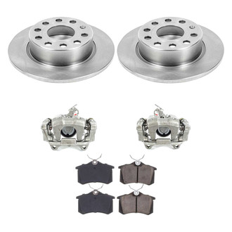 Callahan Brake Parts® - Plain Rear Brake Kit with Calipers