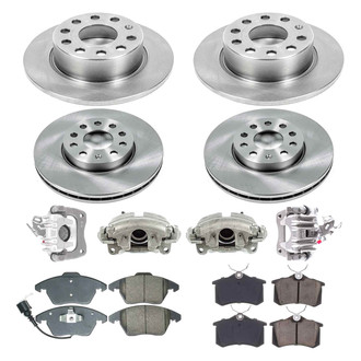 Callahan Brake Parts® - Plain Brake Kit with Calipers