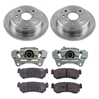 Callahan Brake Parts® - Plain Rear Brake Kit with Calipers
