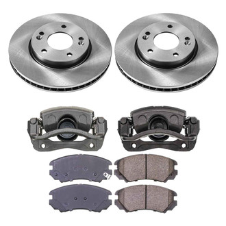 Callahan Brake Parts® - Plain Front Brake Kit with Calipers