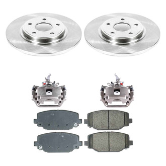 Callahan Brake Parts® - Plain Rear Brake Kit with Calipers