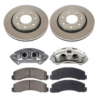 Callahan Brake Parts® - Plain Front Brake Kit with Calipers