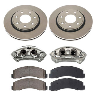 Callahan Brake Parts® - Plain Front Brake Kit with Calipers