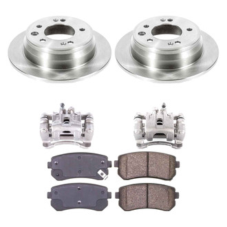 Callahan Brake Parts® - Plain Rear Brake Kit with Calipers