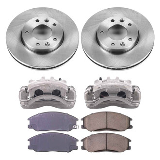 Callahan Brake Parts® - Plain Front Brake Kit with Calipers