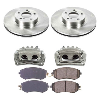 Callahan Brake Parts® - Plain Front Brake Kit with Calipers