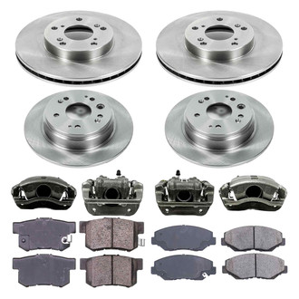 Callahan Brake Parts® - Plain Brake Kit with Calipers