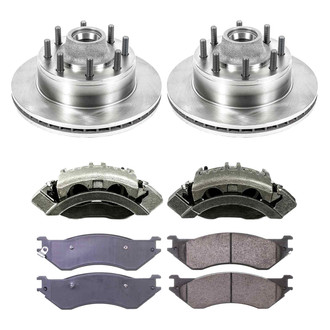 Callahan Brake Parts® - Plain Front Brake Kit with Calipers