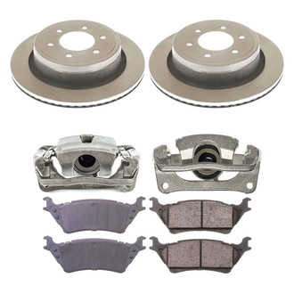 Callahan Brake Parts® - Plain Rear Brake Kit with Calipers