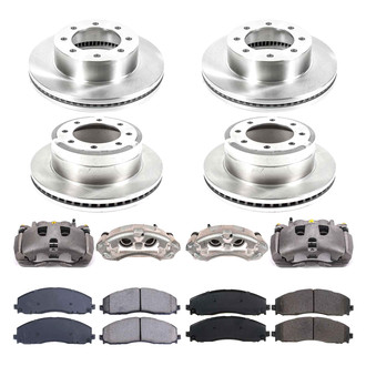 Callahan Brake Parts® - Plain Brake Kit with Calipers