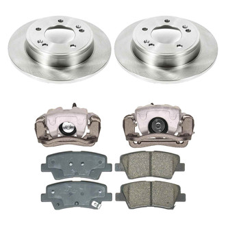 Callahan Brake Parts® - Plain Rear Brake Kit with Calipers