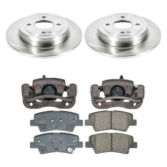 Callahan Brake Parts® - Plain Rear Brake Kit with Calipers