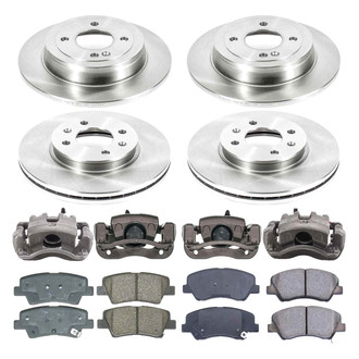 Callahan Brake Parts® - Plain Brake Kit with Calipers