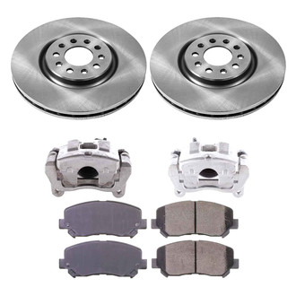 Callahan Brake Parts® - Plain Front Brake Kit with Calipers