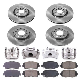 Callahan Brake Parts® - Plain Brake Kit with Calipers