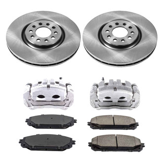 Callahan Brake Parts® - Plain Front Brake Kit with Calipers