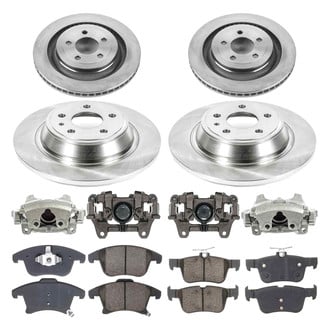 Callahan Brake Parts® - Plain Front and Rear Brake Kit with Calipers