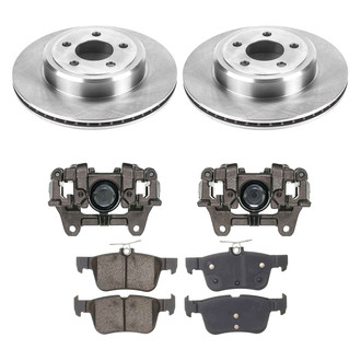 Callahan Brake Parts® - Plain Rear Brake Kit with Calipers
