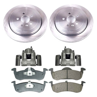 Callahan Brake Parts® - Plain Rear Brake Kit with Calipers
