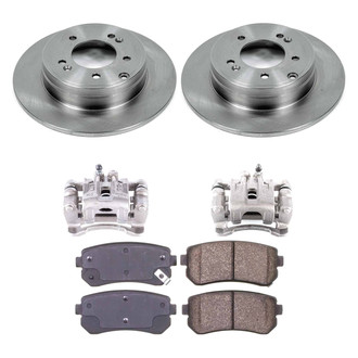 Callahan Brake Parts® - Plain Rear Brake Kit with Calipers