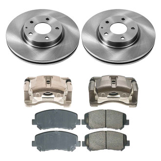 Callahan Brake Parts® - Plain Front Brake Kit with Calipers