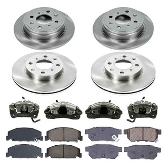 Callahan Brake Parts® - Plain Brake Kit with Calipers