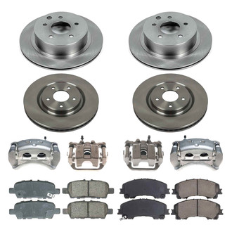 Callahan Brake Parts® - Plain Brake Kit with Calipers