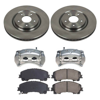 Callahan Brake Parts® - Plain Front Brake Kit with Calipers