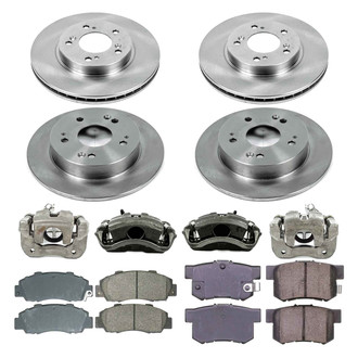 Callahan Brake Parts® - Plain Brake Kit with Calipers