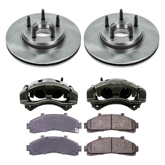 Callahan Brake Parts® - Plain Front Brake Kit with Calipers