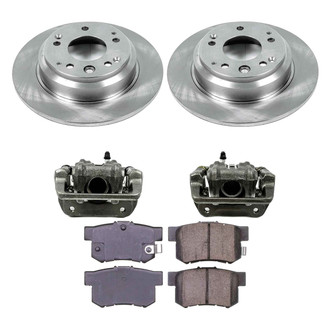 Callahan Brake Parts® - Plain Rear Brake Kit with Calipers
