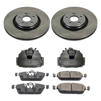 Callahan Brake Parts® - Plain Front Brake Kit with Calipers