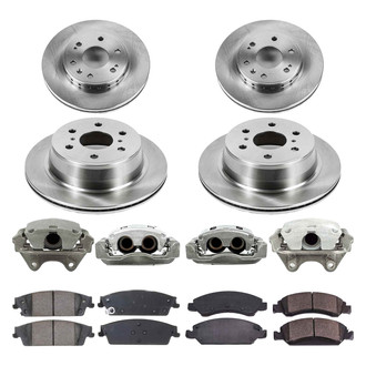 Callahan Brake Parts® - Plain Brake Kit with Calipers