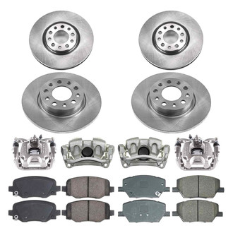 Callahan Brake Parts® - Plain Brake Kit with Calipers