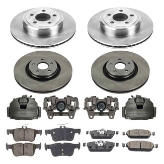 Callahan Brake Parts® - Plain Brake Kit with Calipers