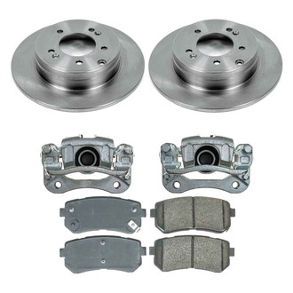 Callahan Brake Parts® - Plain Rear Brake Kit with Calipers