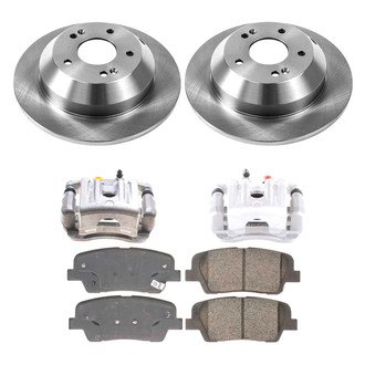 Callahan Brake Parts® - Plain Rear Brake Kit with Calipers