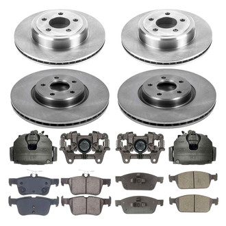 Callahan Brake Parts® - Plain Brake Kit with Calipers